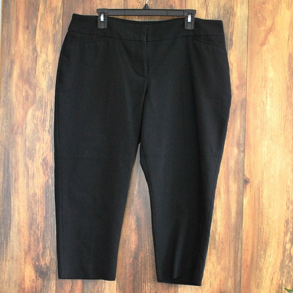 Apt 9 Capri Cropped Dress Pants Black 16